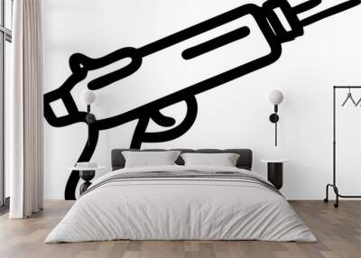 laser tag, icon outline Wall mural