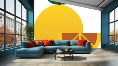 lemon, icon Wall mural