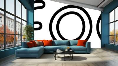 letras r a p, icon outline Wall mural