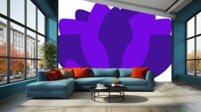 lotus, icon colored shapes Wall mural