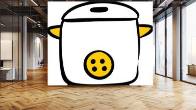 rice cooker, icon doodle fill Wall mural