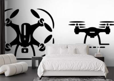 collection of drone silhouettes Wall mural