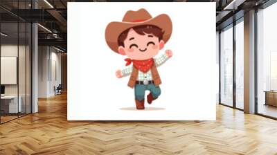 vector set of cowboy kids
 Wall mural