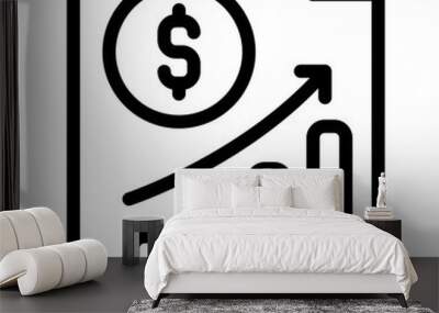 Profit growing icon Wall mural