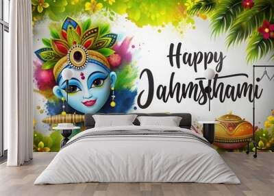 happy janmashtami Wall mural