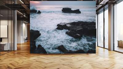 Ocean coast with stones, Indonesia, Bali Wall mural