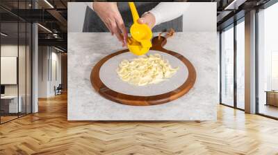 Butter board with vegetables and bread Wall mural