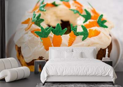 Carrot bundt cake with cream cheese frosting Wall mural