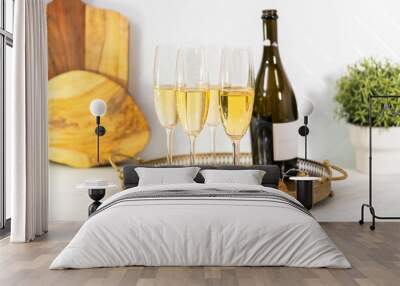 Champagne glasses Wall mural