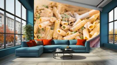 Chicken alfredo pasta Wall mural