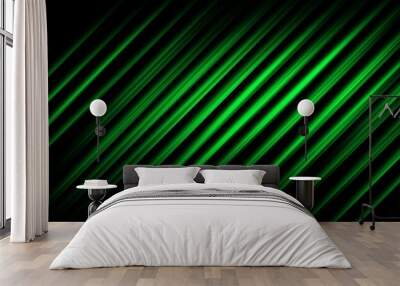 Green abstract concept polygonal tech background. Wall mural