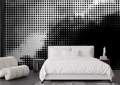 Modern sport backdrop, Dots halftone in two color pattern gradient grunge texture background Wall mural