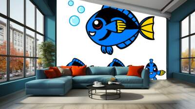 blue tang Wall mural