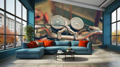 Old Motorcycle Speedometer (vintage style) Wall mural