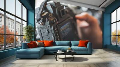 Photographer And Camera Setting Wall mural