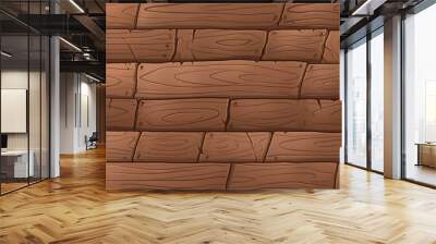 Cartoon wood texture background Wall mural