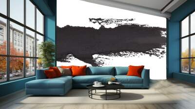 Black brush strokes on a transparent background. Wall mural