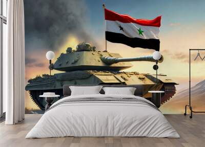 Heavy Battle Tank of Syria Wall mural