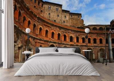 Ancient Trajan's market in Rome Wall mural