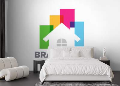 real estate vector logo template Wall mural