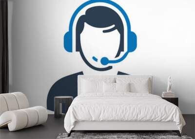 Customer service representative icon Wall mural