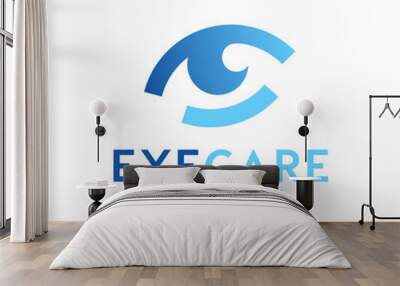 eye care , clinic , logo design template Wall mural