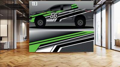 abstract background design for car wrap of 4x4 truck, rally, van, suv and other cars Wall mural