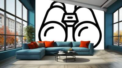 Binocular line icon Wall mural