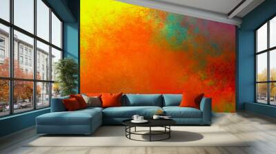 abstract background design in colorful orange gold yellow purple blue green and red colors an texture, sunset clouds or sunrise painting or illustration concept Wall mural