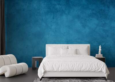 Elegant blue background with marbled grunge texture with paint spatter and faint scratches Wall mural