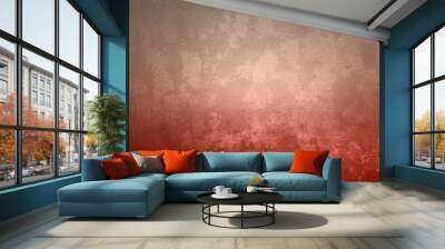 gold and beige background with red grunge textured border and shiny elegant metal foil design Wall mural