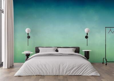 Gradient blue green background with soft old border texture, elegant abstract design in pretty teal and turquoise colors Wall mural