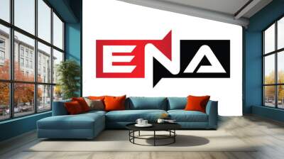 ENA Monogram Initial Letters Logo Design Wall mural