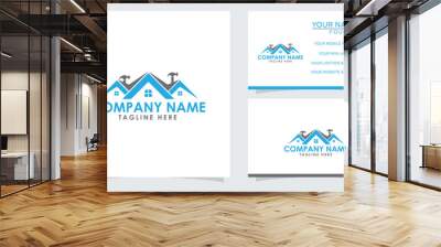 house roof logo design inspiration  Wall mural