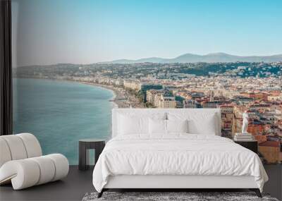 Nice panorama cityscape at French Riviera, France  Wall mural