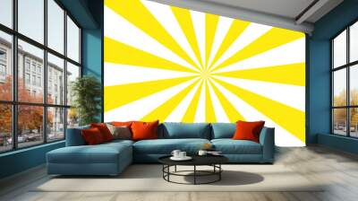 Abstract background with rays retro starburst abstract. Sunburst background vector illustration pattern beam rays. Spiral radial striped backdrop design.	 Wall mural