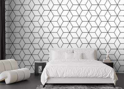 Abstract diamond style minimal blank cubic. Geometric pattern illustration mosaic, square and triangle wallpaper.	 Wall mural