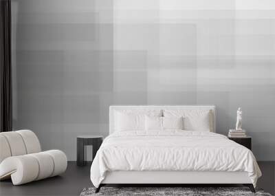 Modern Abstract white background design with layers of textured white transparent material in triangle and squares shapes. White color technology concept geometric line vector background. Wall mural