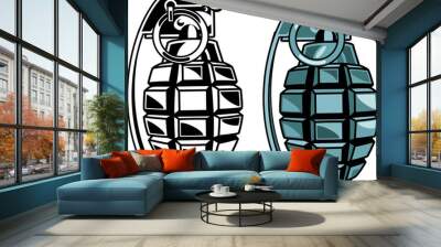 vintage pineapple style hand grenade Wall mural