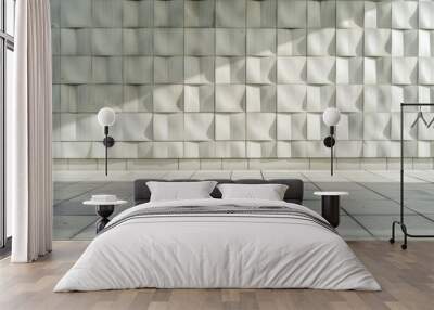 Patterned wall texture with a contemporary building, space available for branding Wall mural