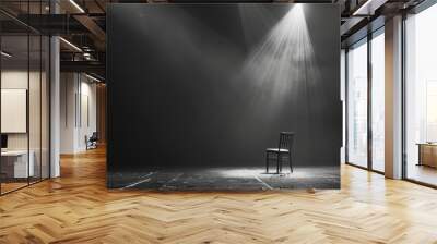 Spotlight on Chair. Wall mural