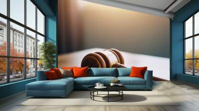 Businessman and Male lawyer or judge consult having team meeting with client, Law and Legal services concept. Wall mural