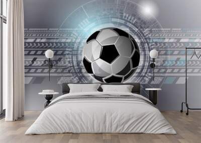 Football modern interface display sport soccer vector illustration background Wall mural