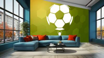 Football soccer ball vector illustration abstract background Wall mural