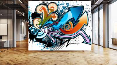 Graffiti background Wall mural