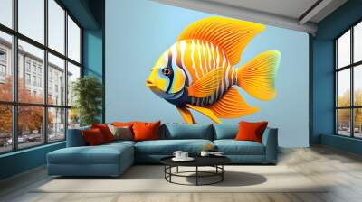 3d rendering Angelfish cartoon Wall mural