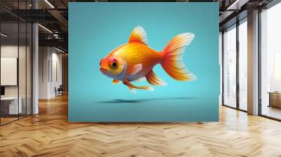 3d rendering Platy cartoon Wall mural