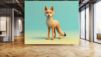 Coyote 3d cartoon style Wall mural