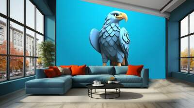 Eagle 3d cartoon style Wall mural