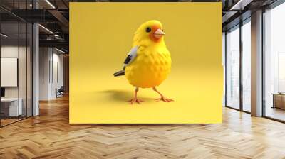 Finch 3d cartoon style Wall mural